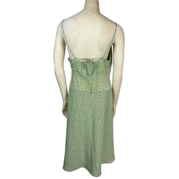 Express Green Sun Dress Y2K 90s Style 5 / 6 Grunge Retro Floral Sundress - Picture 6 of 10